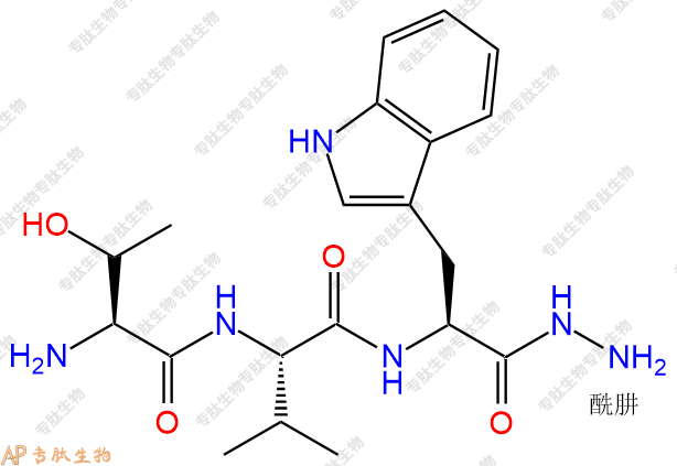 专肽生物产品H2N-Thr-Val-Trp-NHNH2