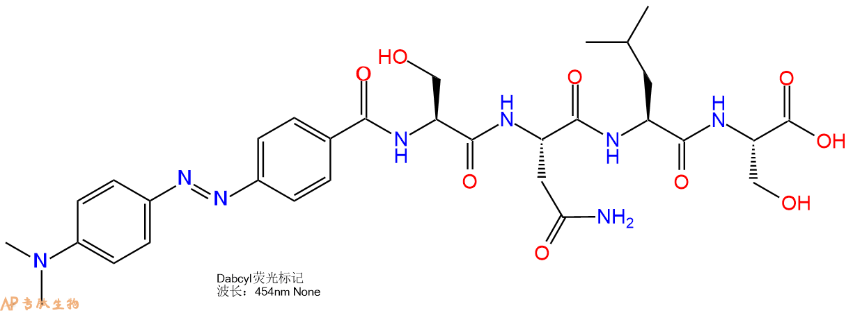 专肽生物产品DABCYL-Ser-Asn-Leu-Ser-COOH