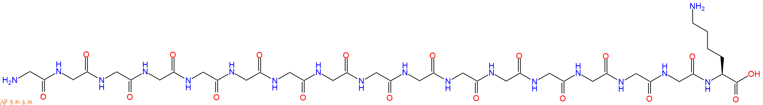 专肽生物产品H2N-Gly-Gly-Gly-Gly-Gly-Gly-Gly-Gly-Gly-Gly-Gly-Gly-Gly-Gly-Gly-Gly-Lys-COOH