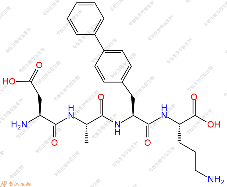 专肽生物产品H2N-Asp-Ala-Bip-Orn-COOH