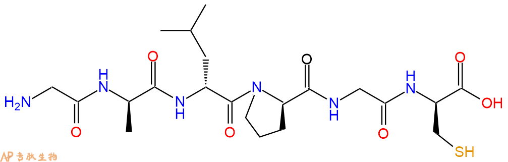 专肽生物产品H2N-Gly-DAla-DLeu-DPro-Gly-DCys-COOH