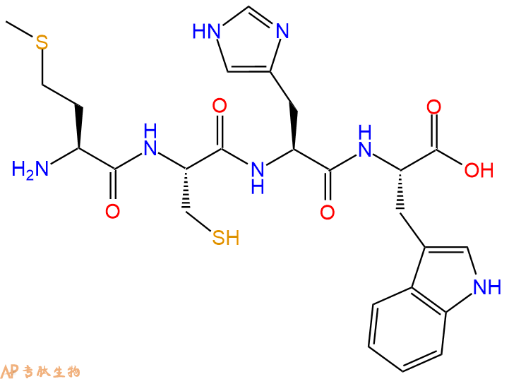 专肽生物产品H2N-Met-Cys-His-Trp-COOH