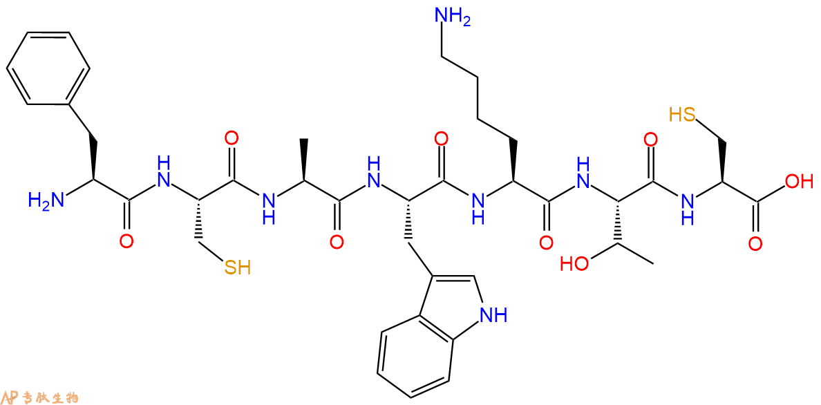 专肽生物产品H2N-Phe-Cys-Ala-Trp-Lys-Thr-Cys-COOH