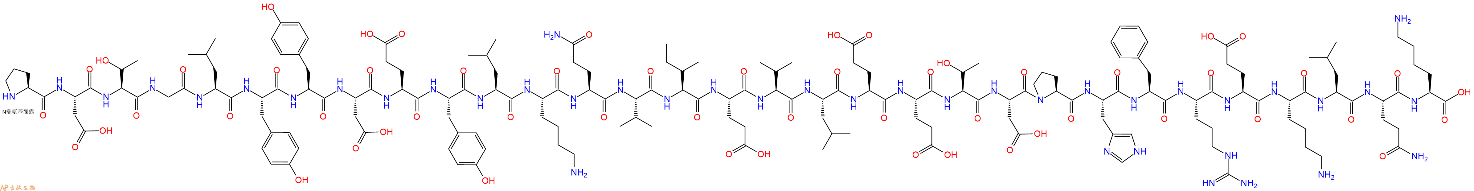 专肽生物产品H2N-Pro-Asp-Thr-Gly-Leu-Tyr-Tyr-Asp-Glu-Tyr-Leu-Lys-Gln-Val-Ile-Glu-Val-Leu-Glu-Glu-Thr-Asp-Pro-His-Phe-Arg-Glu-Lys-Leu-Gln-Lys-COOH