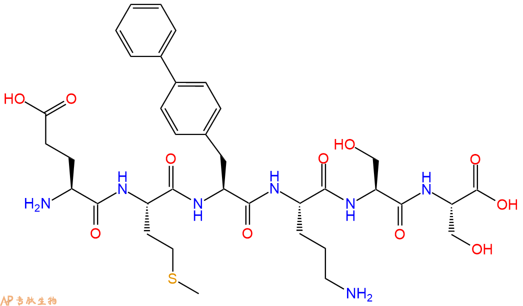 专肽生物产品H2N-Glu-Met-Bip-Orn-Ser-Ser-COOH