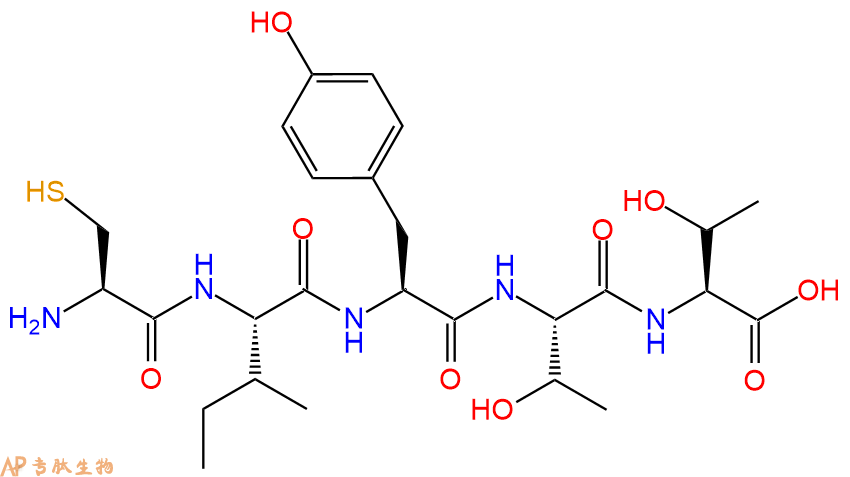 专肽生物产品H2N-Cys-Ile-Tyr-Thr-Thr-COOH