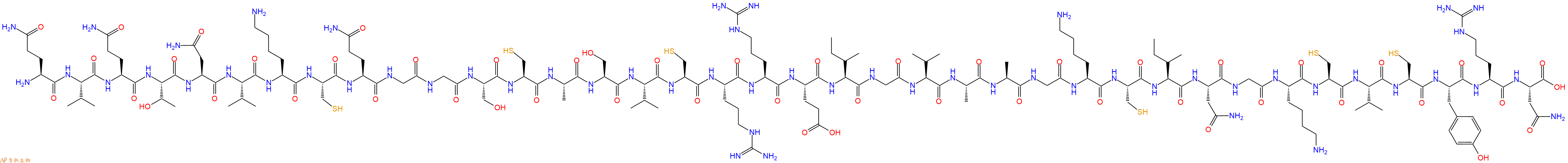 专肽生物产品H2N-Gln-Val-Gln-Thr-Asn-Val-Lys-Cys-Gln-Gly-Gly-Ser-Cys-Ala-Ser-Val-Cys-Arg-Arg-Glu-Ile-Gly-Val-Ala-Ala-Gly-Lys-Cys-Ile-Asn-Gly-Lys-Cys-Val-Cys-Tyr-Arg-Asn-COOH