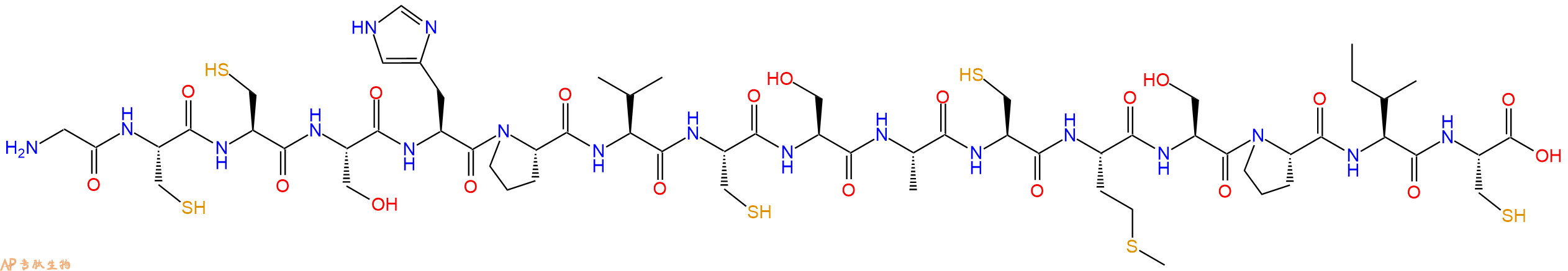 专肽生物产品H2N-Gly-Cys-Cys-Ser-His-Pro-Val-Cys-Ser-Ala-Cys-Met-Ser-Pro-Ile-Cys-COOH