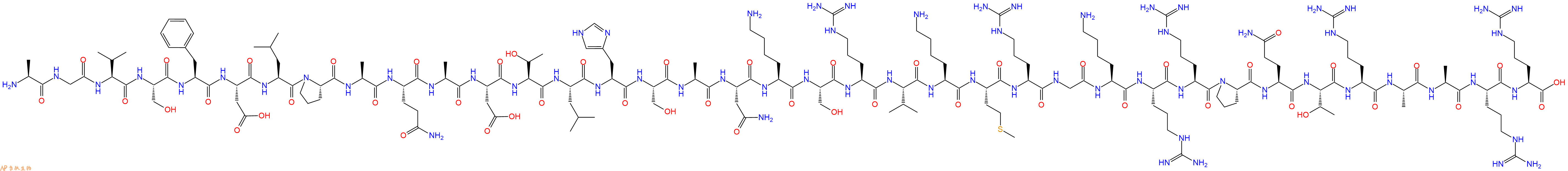 专肽生物产品H2N-Ala-Gly-Val-Ser-Phe-Asp-Leu-Pro-Ala-Gln-Ala-Asp-Thr-Leu-His-Ser-Ala-Asn-Lys-Ser-Arg-Val-Lys-Met-Arg-Gly-Lys-Arg-Arg-Pro-Gln-Thr-Arg-Ala-Ala-Arg-Arg-COOH