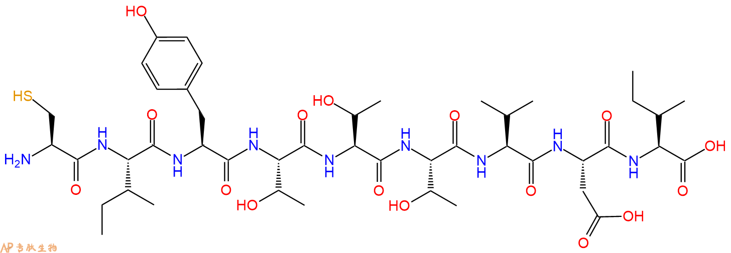 专肽生物产品H2N-Cys-Ile-Tyr-Thr-Thr-Thr-Val-Asp-Ile-COOH