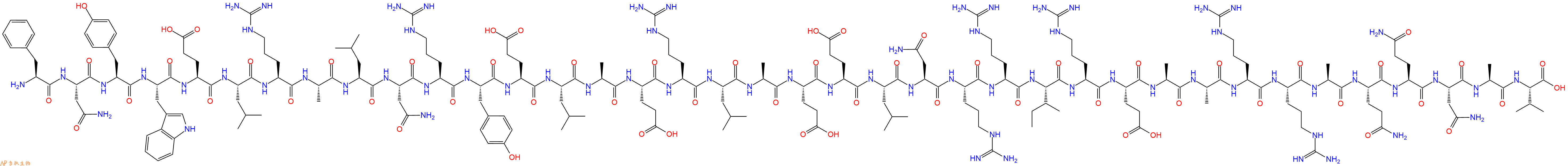 专肽生物产品H2N-Phe-Asn-Tyr-Trp-Glu-Leu-Arg-Ala-Leu-Asn-Arg-Tyr-Glu-Leu-Ala-Glu-Arg-Leu-Ala-Glu-Glu-Leu-Asn-Arg-Arg-Ile-Arg-Glu-Ala-Ala-Arg-Arg-Ala-Gln-Gln-Asn-Ala-Val-COOH