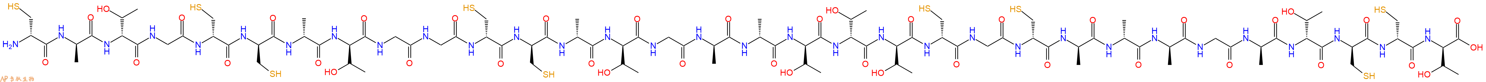 专肽生物产品H2N-DCys-DAla-DThr-Gly-DCys-DCys-DAla-DThr-Gly-Gly-DCys-DCys-DAla-DThr-Gly-DAla-DAla-DThr-DThr-DThr-DCys-Gly-DCys-DAla-DAla-DAla-Gly-DAla-DThr-DCys-DCys-DThr-COOH