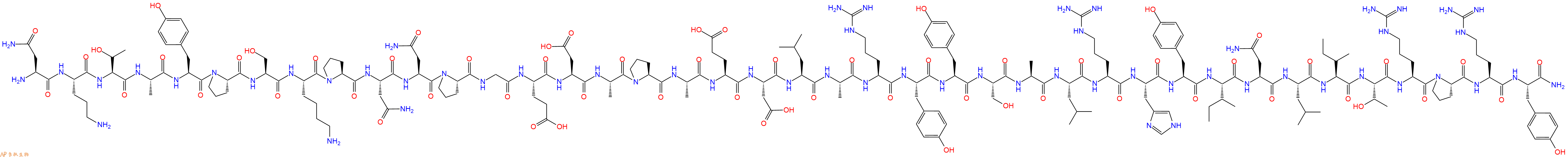 专肽生物产品H2N-Asn-Orn-Thr-Ala-Tyr-Pro-Ser-Lys-Pro-Asn-Asn-Pro-Gly-Glu-Asp-Ala-Pro-Ala-Glu-Asp-Leu-Ala-Arg-Tyr-Tyr-Ser-Ala-Leu-Arg-His-Tyr-Ile-Asn-Leu-Ile-Thr-Arg-Pro-Arg-Tyr-NH2