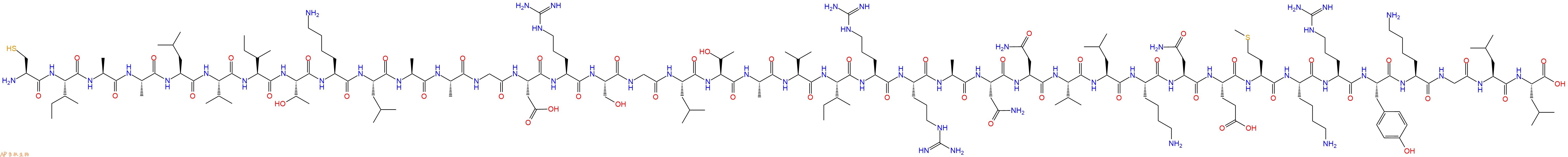 专肽生物产品H2N-Cys-Ile-Ala-Ala-Leu-Val-Ile-Thr-Lys-Leu-Ala-Ala-Gly-Asp-Arg-Ser-Gly-Leu-Thr-Ala-Val-Ile-Arg-Arg-Ala-Asn-Asn-Val-Leu-Lys-Asn-Glu-Met-Lys-Arg-Tyr-Lys-Gly-Leu-Leu-COOH