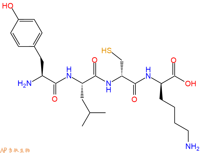 专肽生物产品H2N-Tyr-Leu-DCys-DLys-COOH