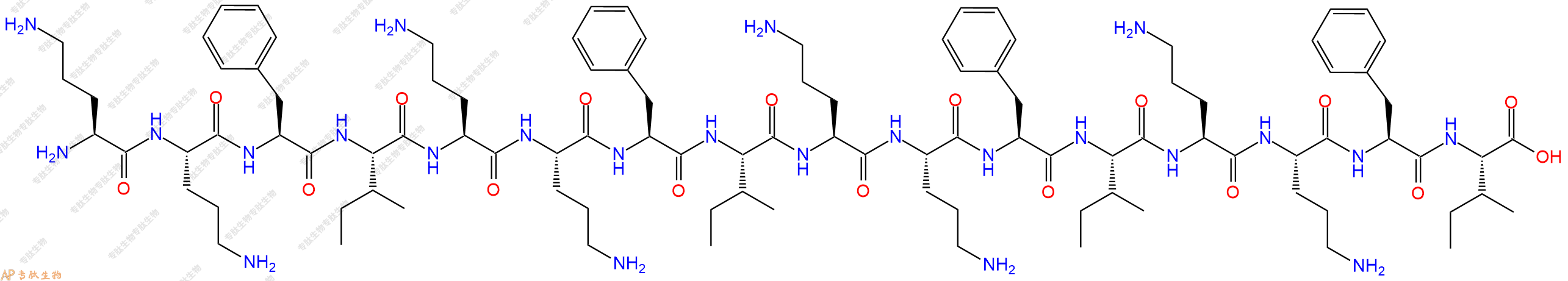 专肽生物产品H2N-Orn-Orn-Phe-Ile-Orn-Orn-Phe-Ile-Orn-Orn-Phe-Ile-Orn-Orn-Phe-Ile-COOH