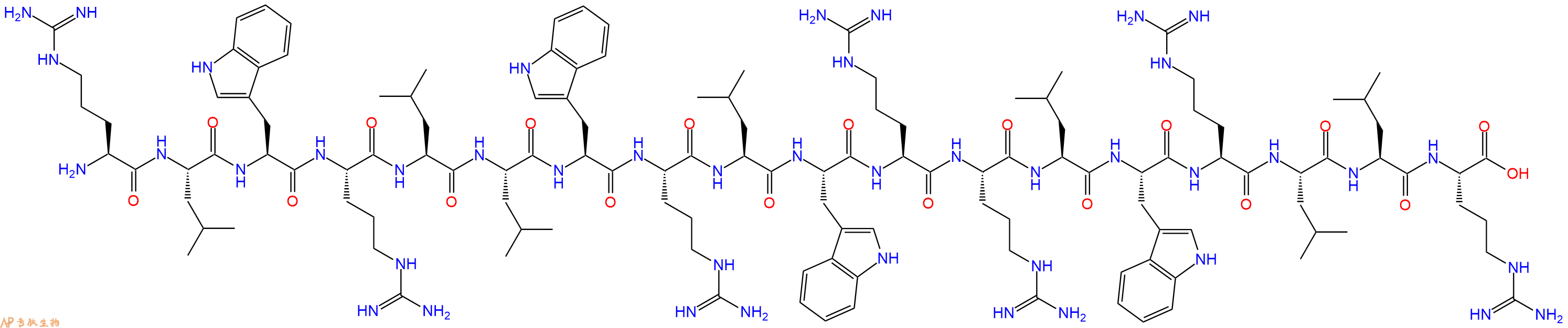 专肽生物产品H2N-Arg-Leu-Trp-Arg-Leu-Leu-Trp-Arg-Leu-Trp-Arg-Arg-Leu-Trp-Arg-Leu-Leu-Arg-COOH