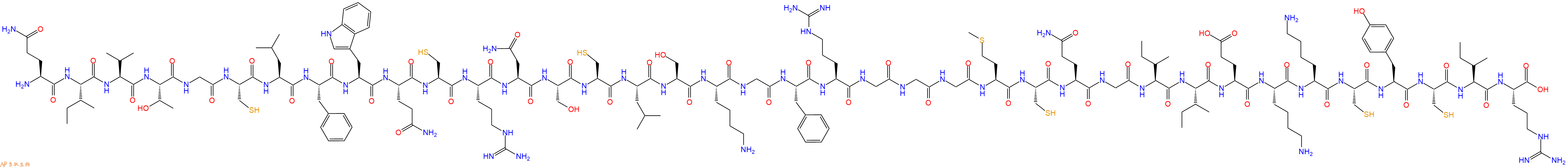 专肽生物产品H2N-Gln-Ile-Val-Thr-Gly-Cys-Leu-Phe-Trp-Gln-Cys-Arg-Asn-Ser-Cys-Leu-Ser-Lys-Gly-Phe-Arg-Gly-Gly-Gly-Met-Cys-Gln-Gly-Ile-Ile-Glu-Lys-Lys-Cys-Tyr-Cys-Ile-Arg-COOH