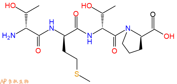 专肽生物产品H2N-DThr-DMet-DThr-DPro-COOH