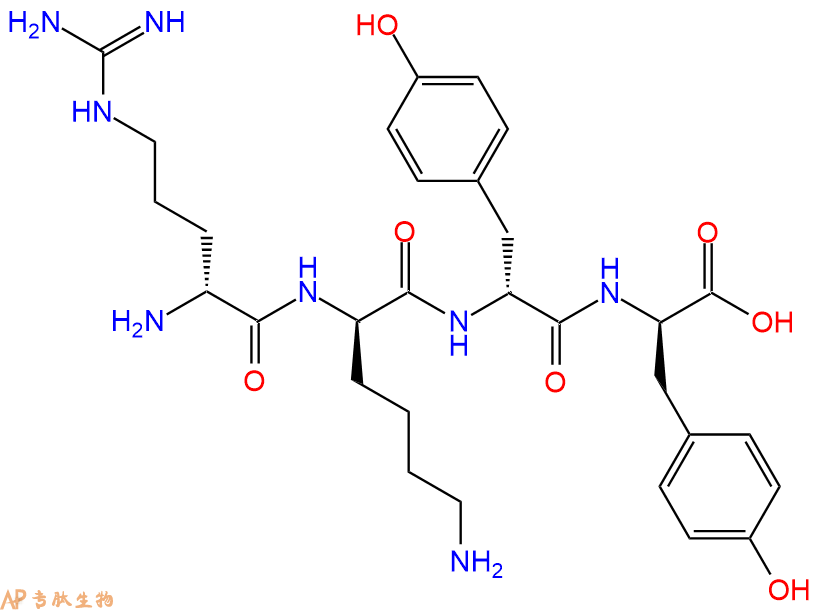 专肽生物产品H2N-DArg-DLys-DTyr-DTyr-COOH