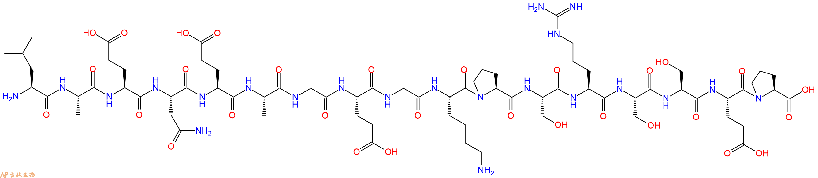 专肽生物产品H2N-Leu-Ala-Glu-Asn-Glu-Ala-Gly-Glu-Gly-Lys-Pro-Ser-Arg-Ser-Ser-Glu-Pro-COOH