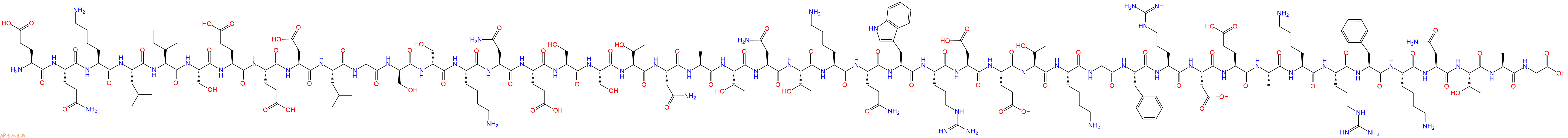 专肽生物产品H2N-Glu-Gln-Lys-Leu-Ile-Ser-Glu-Glu-Asp-Leu-Gly-DSer-DSer-Lys-Asn-Glu-Ser-Ser-Thr-Asn-Ala-Thr-Asn-Thr-Lys-Gln-Trp-Arg-Asp-Glu-Thr-Lys-Gly-Phe-Arg-Asp-Glu-Ala-Lys-Arg-Phe-Lys-Asn-Thr-Ala-Gly-COOH