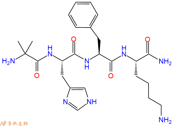 专肽生物产品H2N-Aib-His-Phe-Lys-NH2