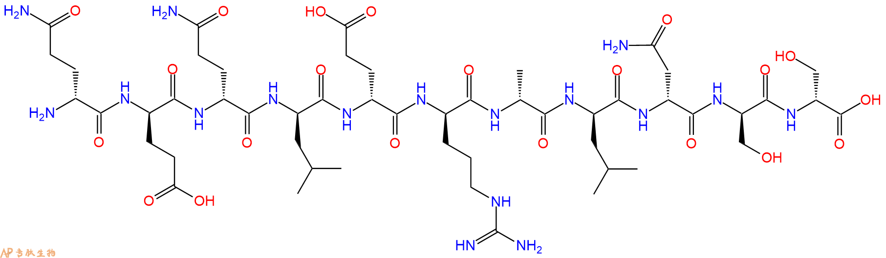 专肽生物产品H2N-DGln-DGlu-DGln-DLeu-DGlu-DArg-DAla-DLeu-DAsn-DSer-DSer-COOH