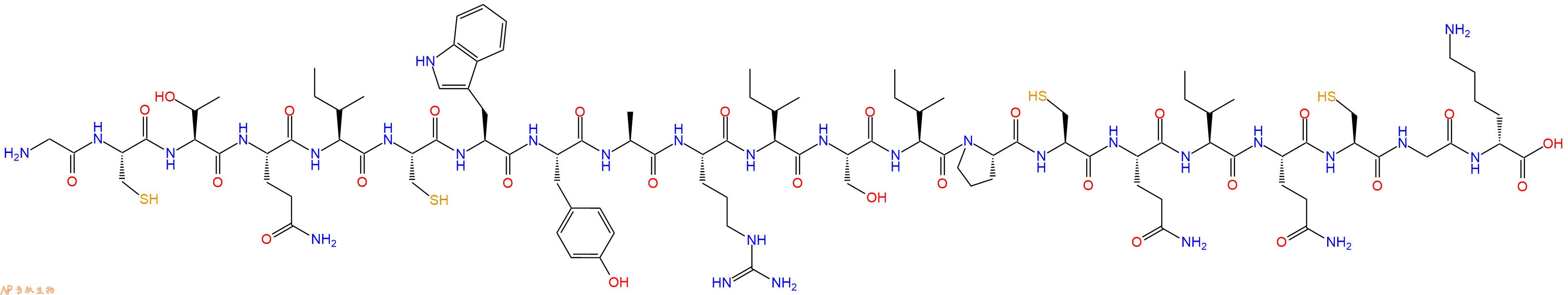 专肽生物产品H2N-Gly-Cys-Thr-Gln-Ile-Cys-Trp-Tyr-Ala-Arg-Ile-Ser-Ile-Pro-Cys-Gln-Ile-Gln-Cys-Gly-DLys-COOH