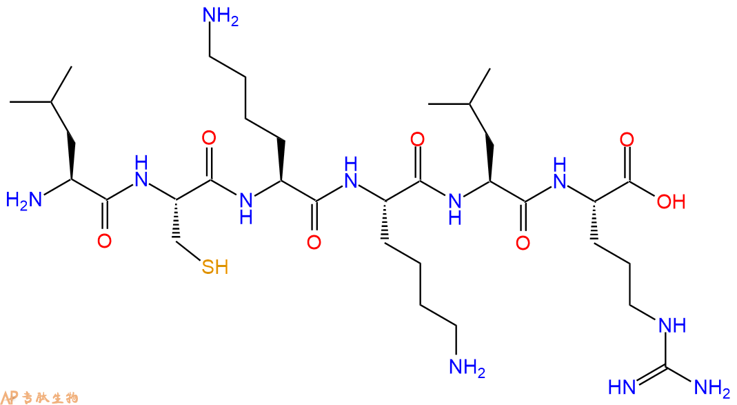 专肽生物产品H2N-Leu-Cys-Lys-Lys-Leu-Arg-COOH