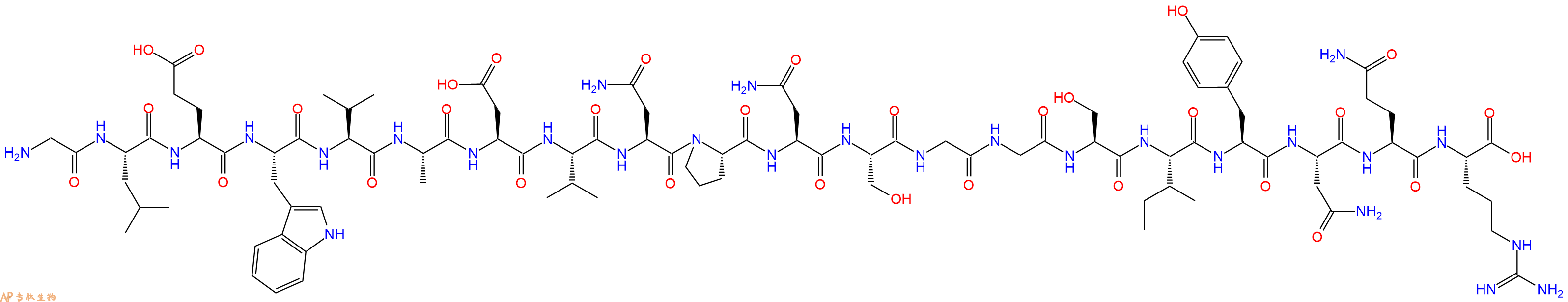 专肽生物产品H2N-Gly-Leu-Glu-Trp-Val-Ala-Asp-Val-Asn-Pro-Asn-Ser-Gly-Gly-Ser-Ile-Tyr-Asn-Gln-Arg-COOH