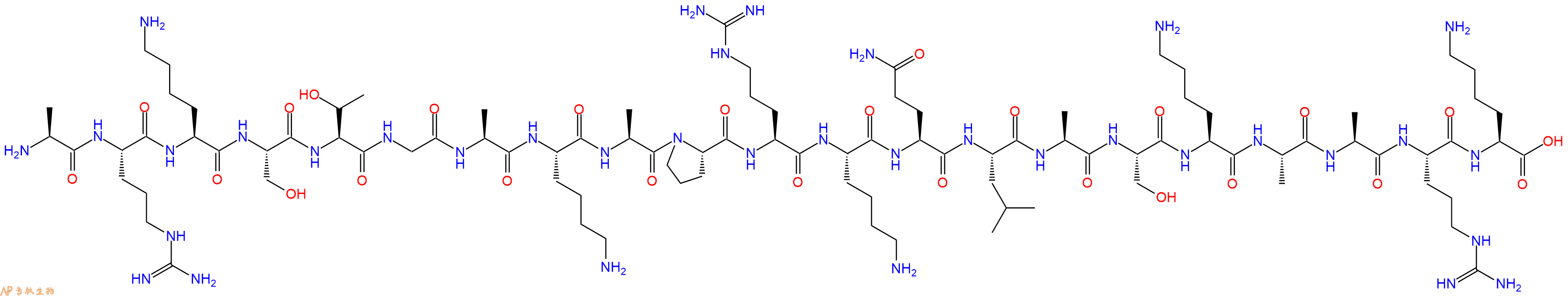 专肽生物产品H2N-Ala-Arg-Lys-Ser-Thr-Gly-Ala-Lys-Ala-Pro-Arg-Lys-Gln-Leu-Ala-Ser-Lys-Ala-Ala-Arg-Lys-COOH