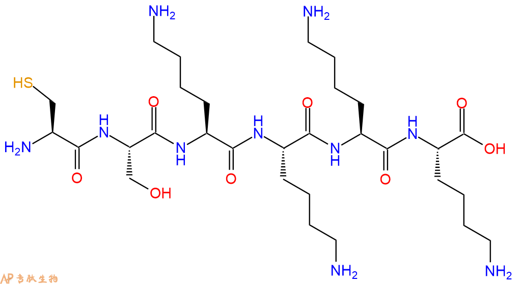 专肽生物产品H2N-Cys-Ser-Lys-Lys-Lys-Lys-COOH