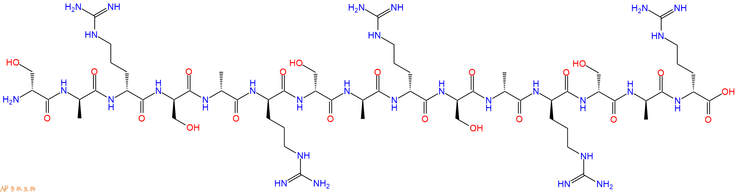 专肽生物产品H2N-DSer-DAla-DArg-DSer-DAla-DArg-DSer-DAla-DArg-DSer-DAla-DArg-DSer-DAla-DArg-COOH