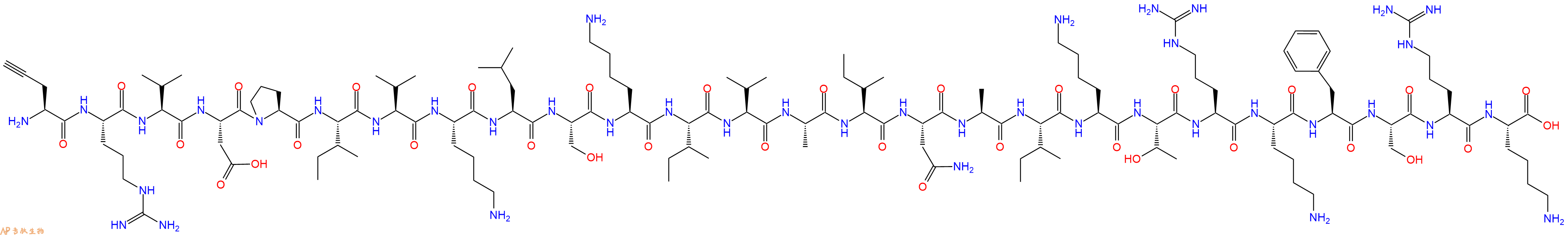 专肽生物产品H2N-Pra-Arg-Val-Asp-Pro-Ile-Val-Lys-Leu-Ser-Lys-Ile-Val-Ala-Ile-Asn-Ala-Ile-Lys-Thr-Arg-Lys-Phe-Ser-Arg-Lys-COOH