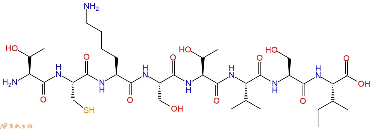 专肽生物产品H2N-Thr-Cys-Lys-Ser-Thr-Val-Ser-Ile-COOH