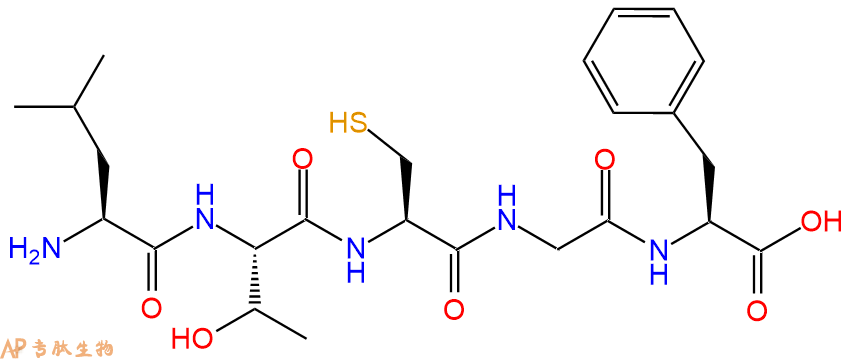 专肽生物产品H2N-Leu-Thr-Cys-Gly-Phe-COOH