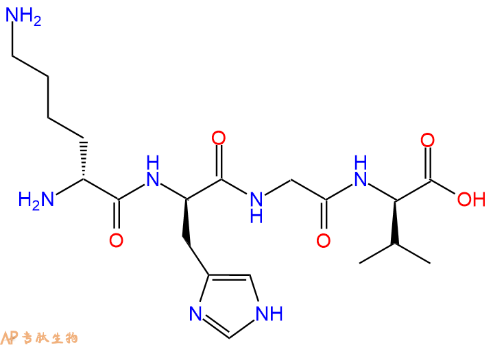 专肽生物产品H2N-DLys-DHis-Gly-DVal-COOH
