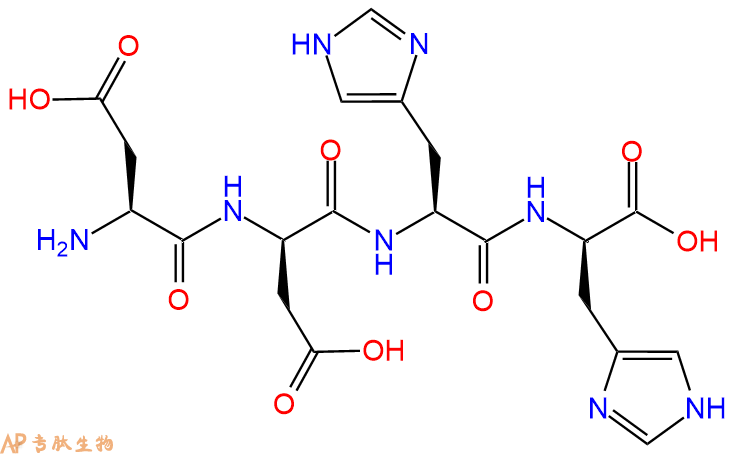 专肽生物产品H2N-Asp-DAsp-His-DHis-COOH
