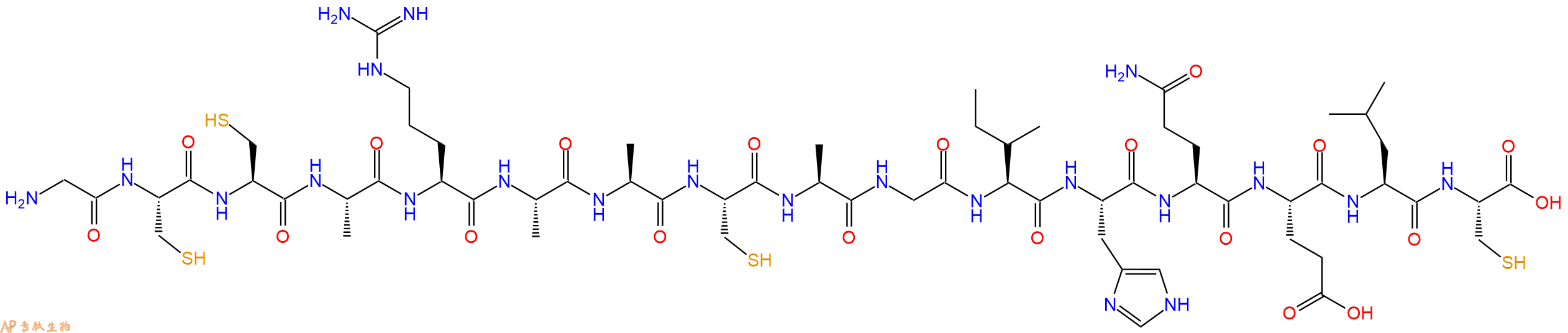 专肽生物产品H2N-Gly-Cys-Cys-Ala-Arg-Ala-Ala-Cys-Ala-Gly-Ile-His-Gln-Glu-Leu-Cys-COOH