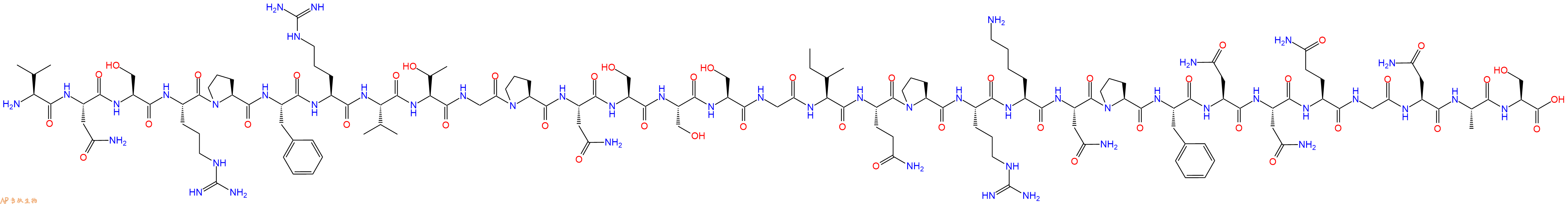专肽生物产品H2N-Val-Asn-Ser-Arg-Pro-Phe-Arg-Val-Thr-Gly-Pro-Asn-Ser-Ser-Ser-Gly-Ile-Gln-Pro-Arg-Lys-Asn-Pro-Phe-Asn-Asn-Gln-Gly-Asn-Ala-Ser-COOH
