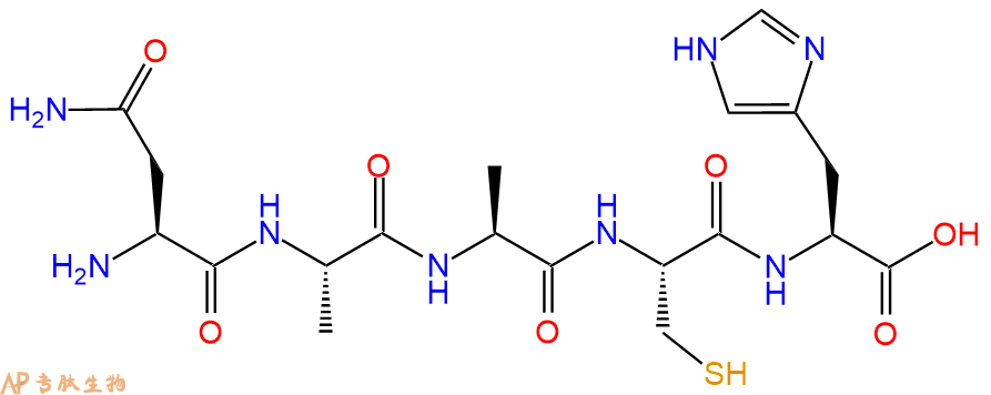 专肽生物产品H2N-Asn-Ala-Ala-Cys-His-COOH