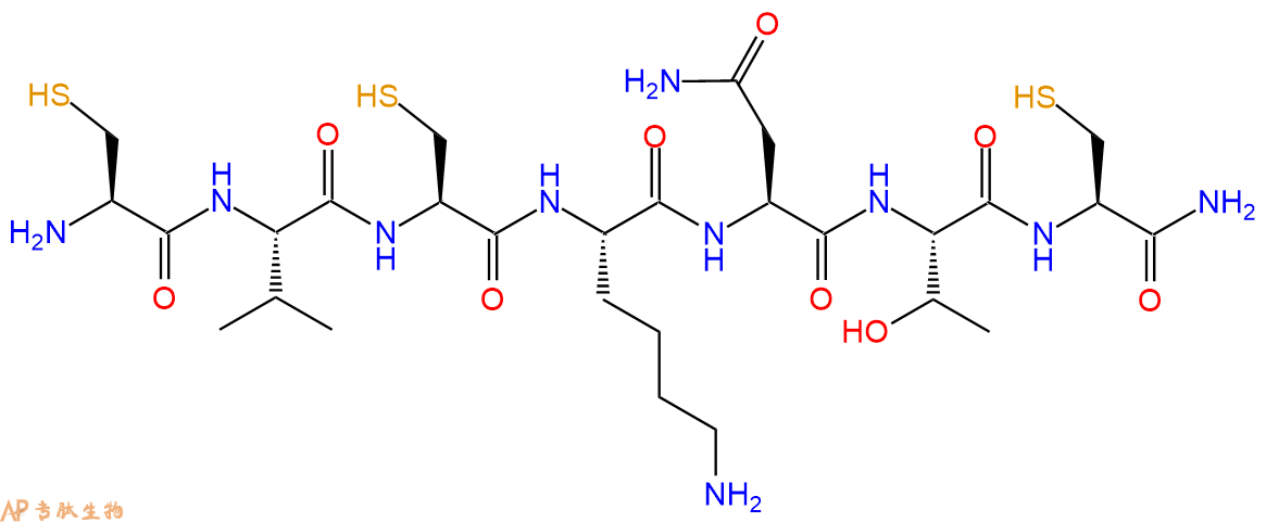 专肽生物产品H2N-Cys-Val-Cys-Lys-Asn-Thr-Cys-NH2