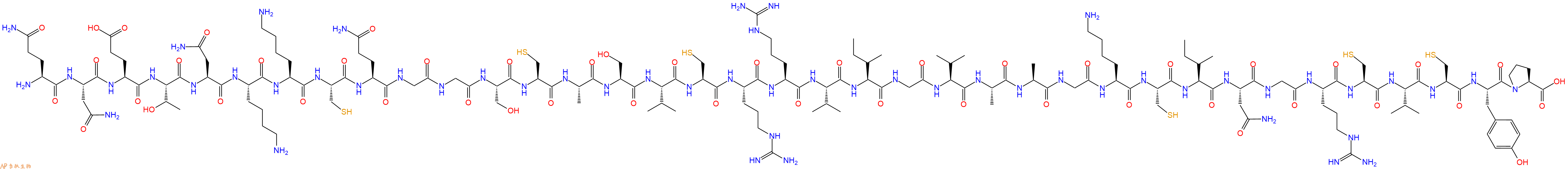 专肽生物产品H2N-Gln-Asn-Glu-Thr-Asn-Lys-Lys-Cys-Gln-Gly-Gly-Ser-Cys-Ala-Ser-Val-Cys-Arg-Arg-Val-Ile-Gly-Val-Ala-Ala-Gly-Lys-Cys-Ile-Asn-Gly-Arg-Cys-Val-Cys-Tyr-Pro-COOH