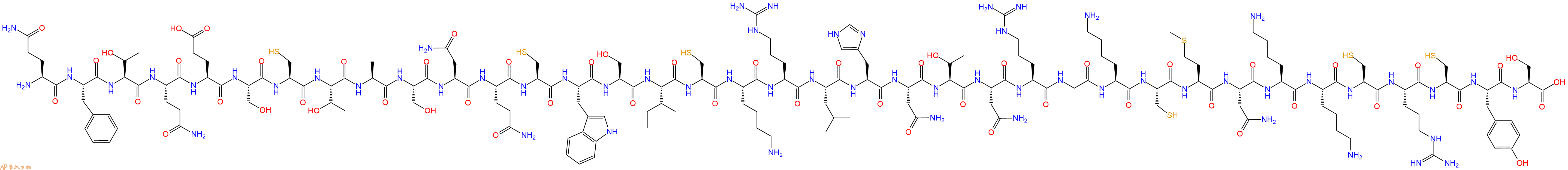 专肽生物产品H2N-Gln-Phe-Thr-Gln-Glu-Ser-Cys-Thr-Ala-Ser-Asn-Gln-Cys-Trp-Ser-Ile-Cys-Lys-Arg-Leu-His-Asn-Thr-Asn-Arg-Gly-Lys-Cys-Met-Asn-Lys-Lys-Cys-Arg-Cys-Tyr-Ser-COOH