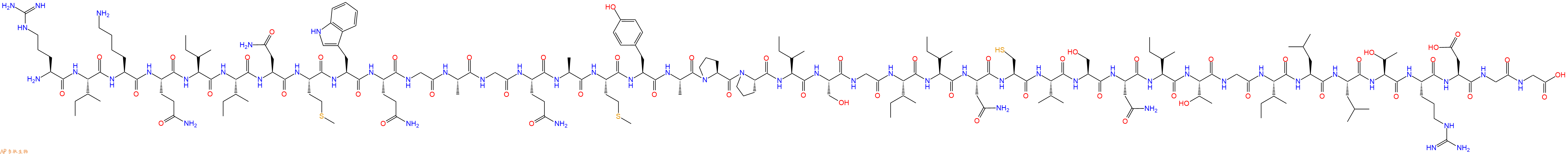 专肽生物产品H2N-Arg-Ile-Lys-Gln-Ile-Ile-Asn-Met-Trp-Gln-Gly-Ala-Gly-Gln-Ala-Met-Tyr-Ala-Pro-Pro-Ile-Ser-Gly-Ile-Ile-Asn-Cys-Val-Ser-Asn-Ile-Thr-Gly-Ile-Leu-Leu-Thr-Arg-Asp-Gly-Gly-COOH