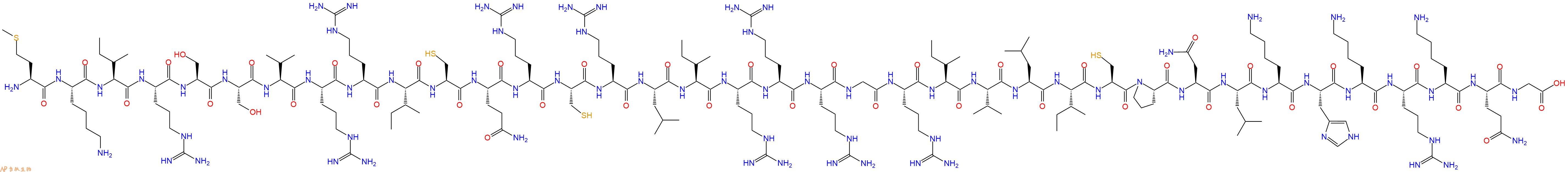 专肽生物产品H2N-Met-Lys-Ile-Arg-Ser-Ser-Val-Arg-Arg-Ile-Cys-Gln-Arg-Cys-Arg-Leu-Ile-Arg-Arg-Arg-Gly-Arg-Ile-Val-Leu-Ile-Cys-Pro-Asn-Leu-Lys-His-Lys-Arg-Lys-Gln-Gly-COOH