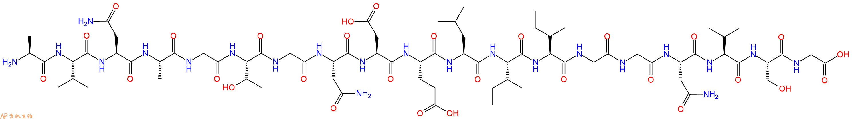 专肽生物产品H2N-Ala-Val-Asn-Ala-Gly-Thr-Gly-Asn-Asp-Glu-Leu-Ile-Ile-Gly-Gly-Asn-Val-Ser-Gly-COOH