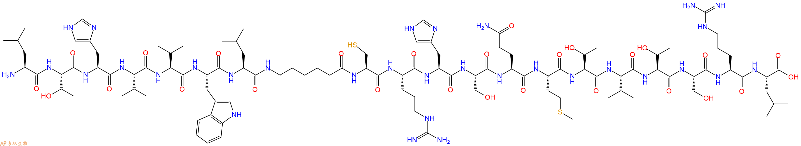 专肽生物产品H2N-Leu-Thr-His-Val-Val-Trp-Leu-Ahx-Cys-Arg-His-Ser-Gln-Met-Thr-Val-Thr-Ser-Arg-Leu-COOH