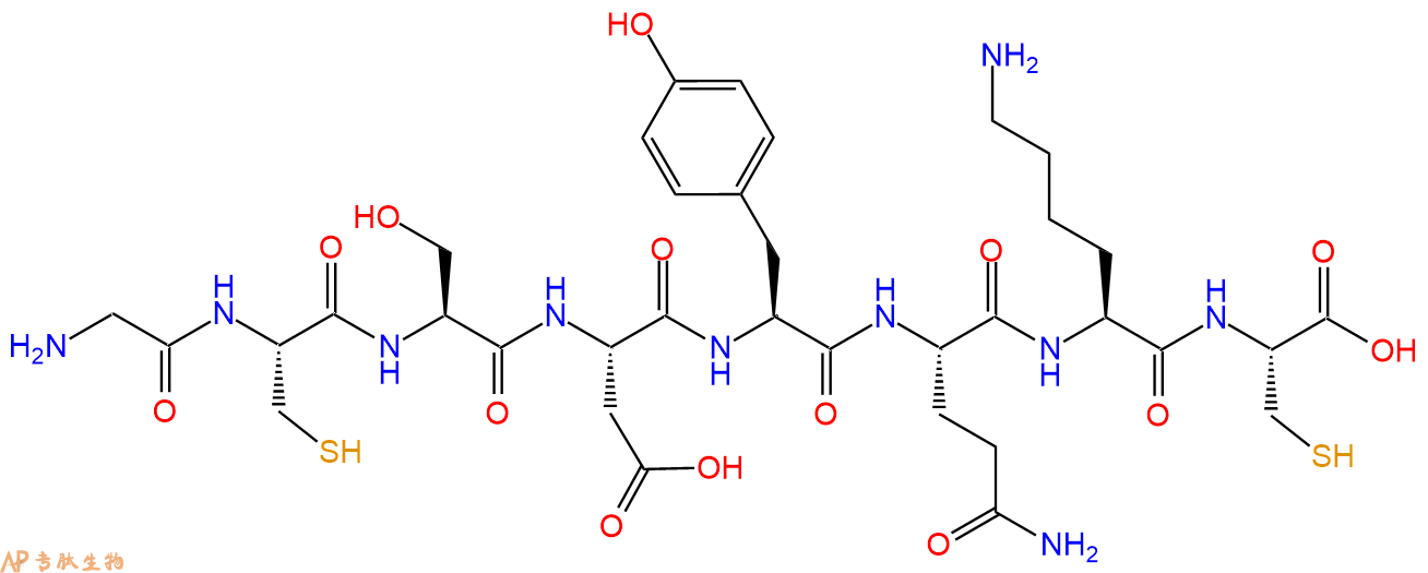 专肽生物产品H2N-Gly-Cys-Ser-Asp-Tyr-Gln-Lys-Cys-COOH